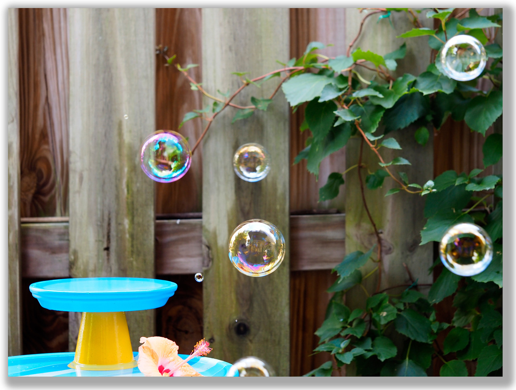 Photograph of fun soap bubbles