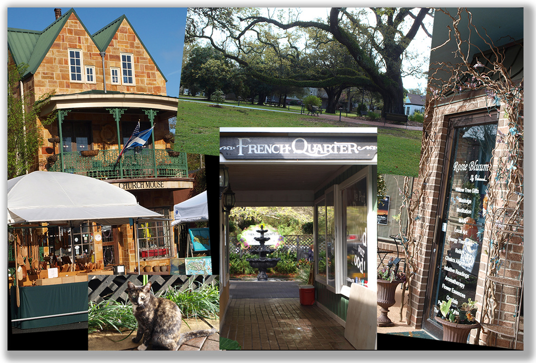 collage of photos of Fairhope Alabama
