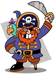 clip art of a cartoon pirate